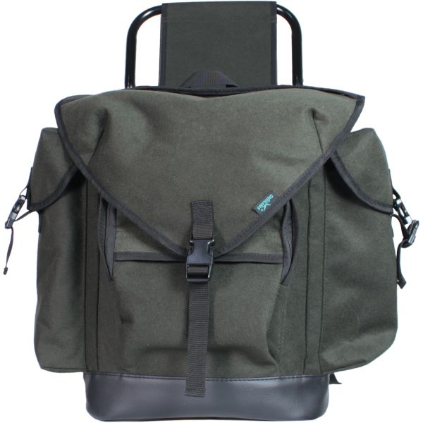 Loden Jagdrucksack mit Stuhl